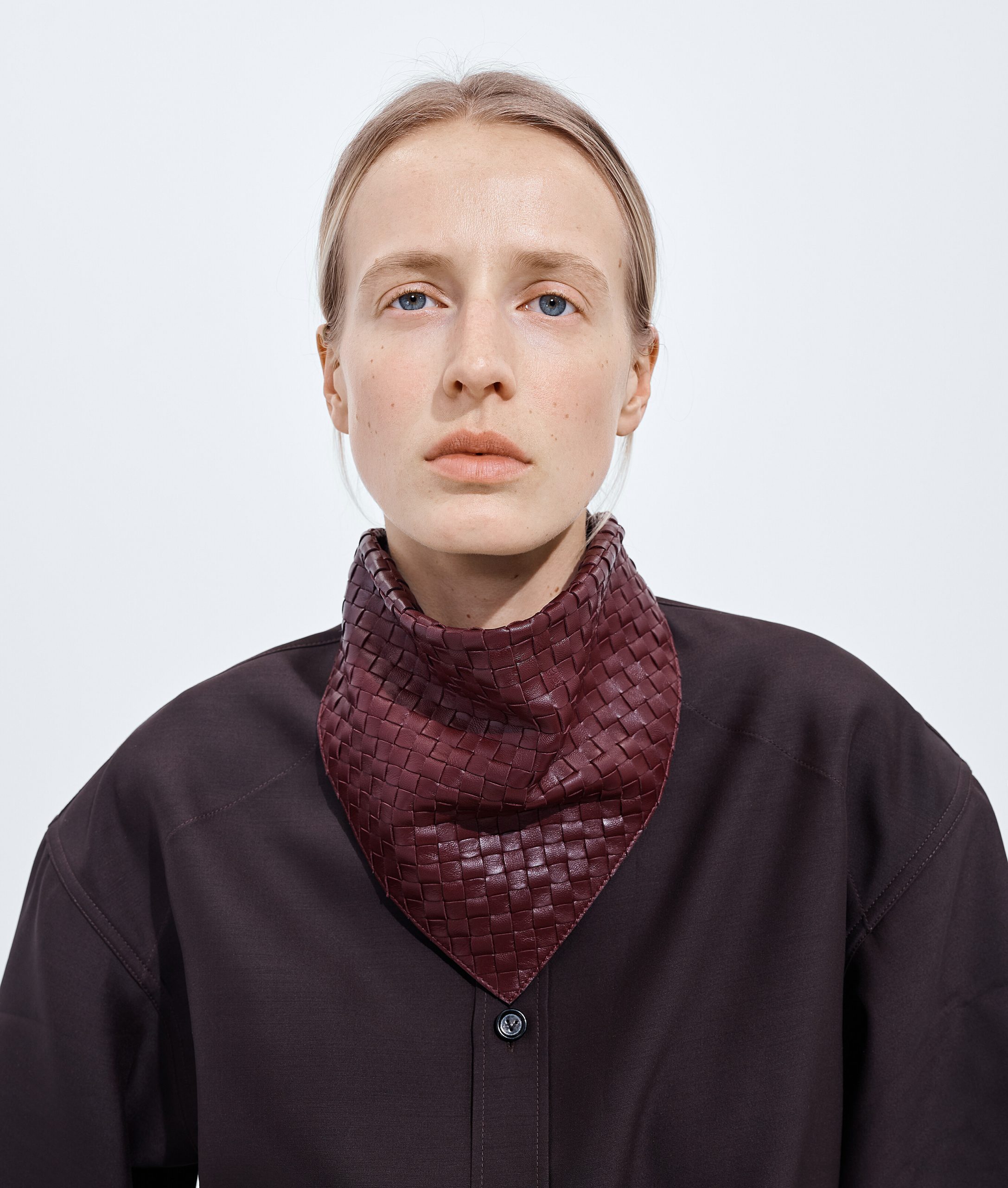 Leather Intrecciato Foulard - Image 2