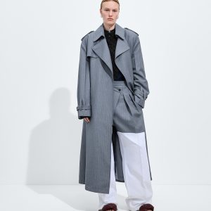 Wool And Mohair Trench Coat