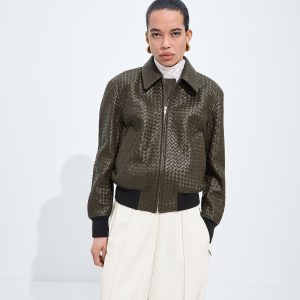 Small Intrecciato Leather Blouson