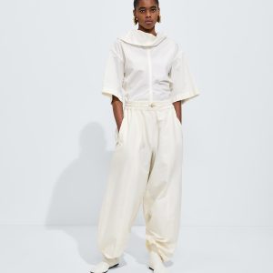 Compact Cotton Toile Pants