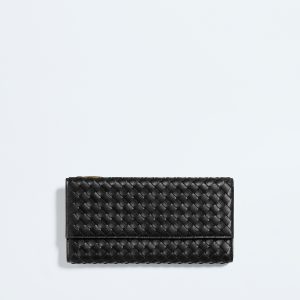 Intrecciato Piccolo Long Wallet with Flap
