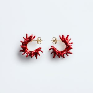 Sea Coral Hoop Earrings