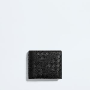 Intrecciato Bi-Fold Wallet with Coin Purse