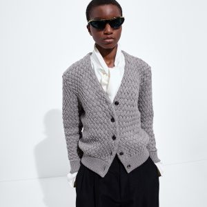 Intrecciato Wool Cardigan