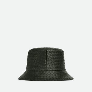 Intrecciato Leather Bucket Hat
