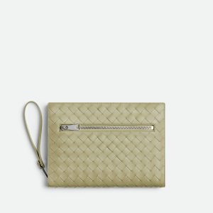 Small Intrecciato Document Case With Wristlet