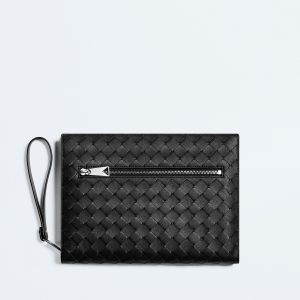 Small Intrecciato Document Case With Wristlet