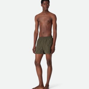 Nylon Intrecciato Pattern Swim Shorts