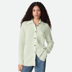Cotton Crochet Knit Shirt