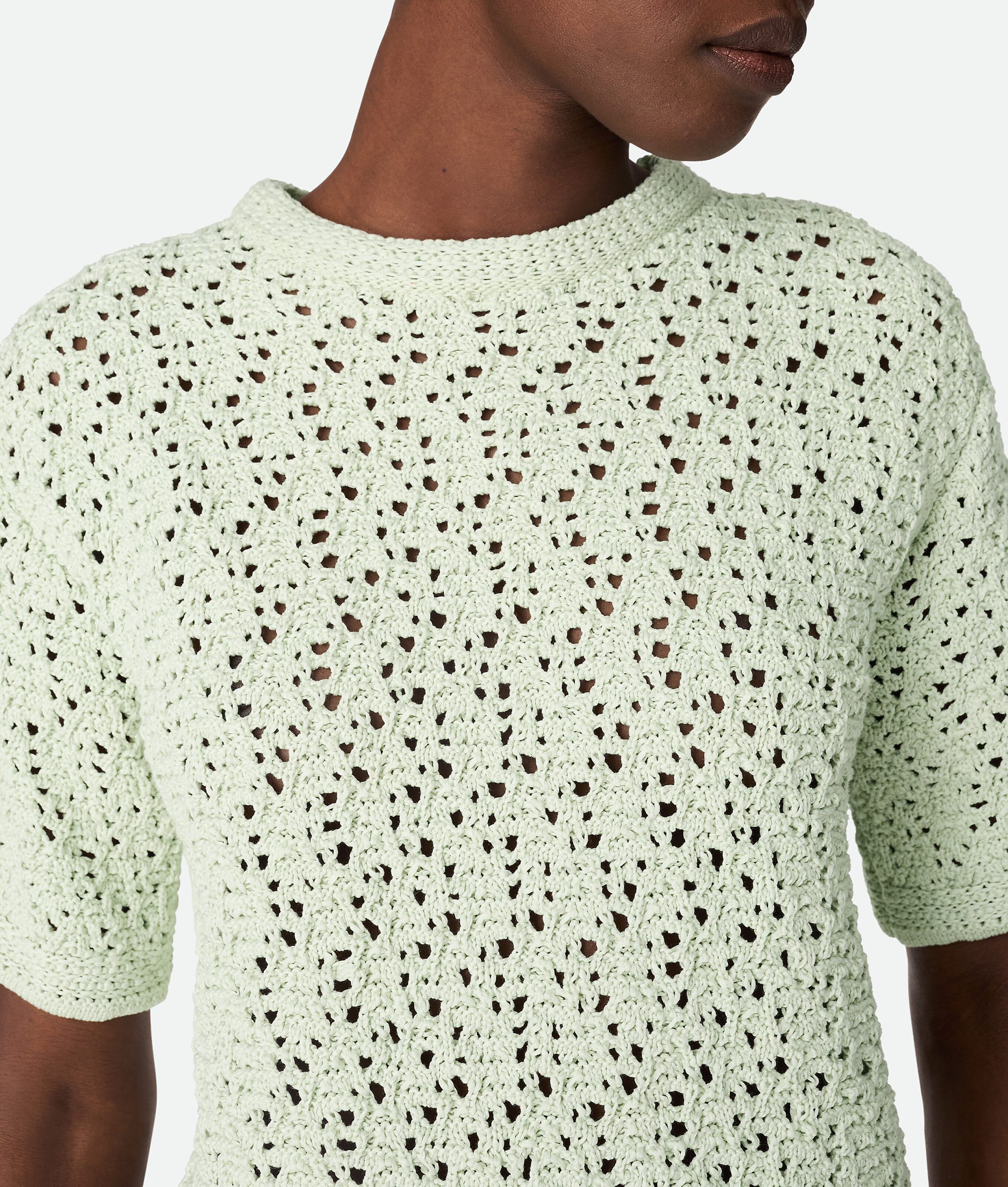 Cotton Crochet Knit T-Shirt - Image 4