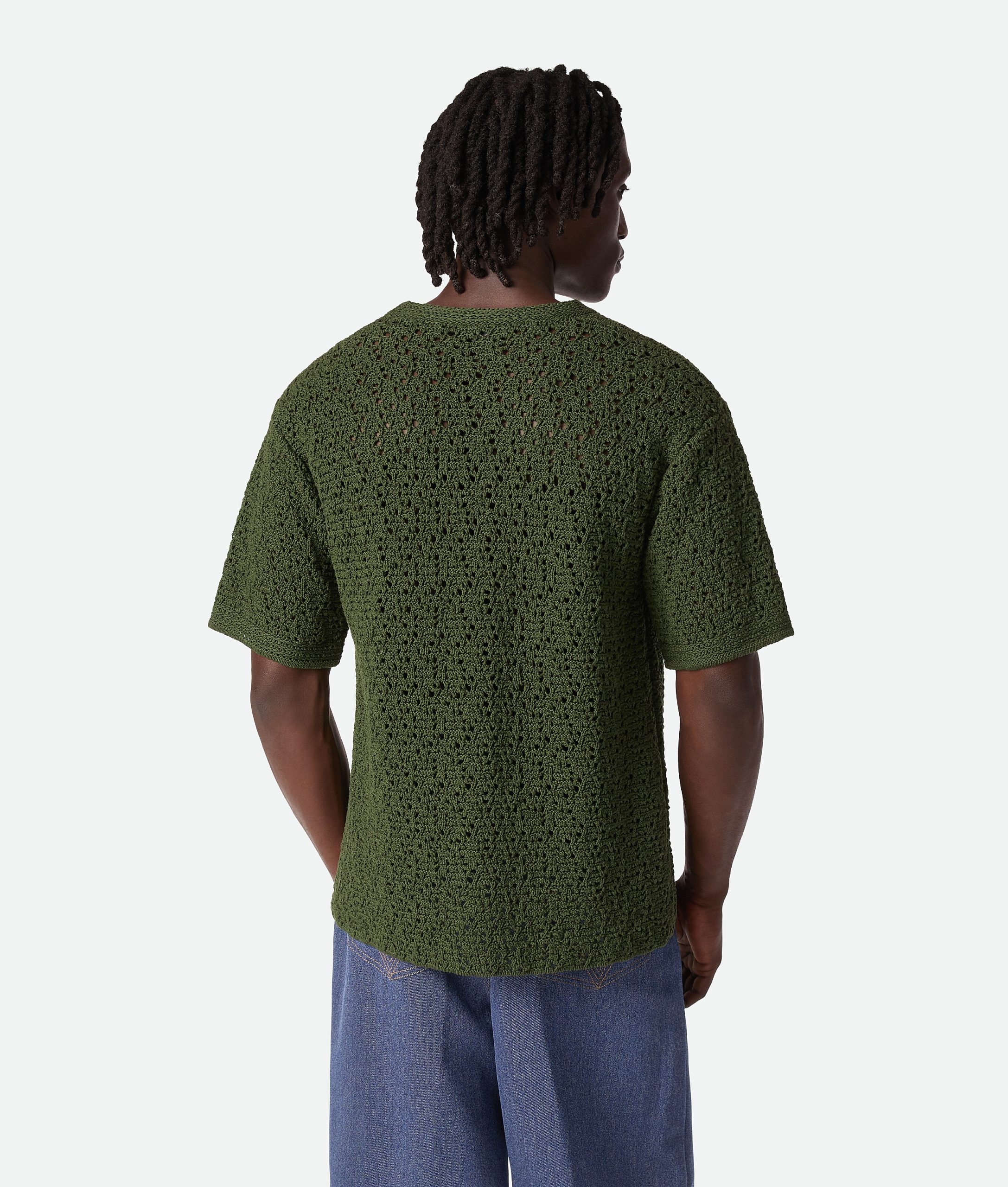 Cotton Crochet Knit T-Shirt - Image 3
