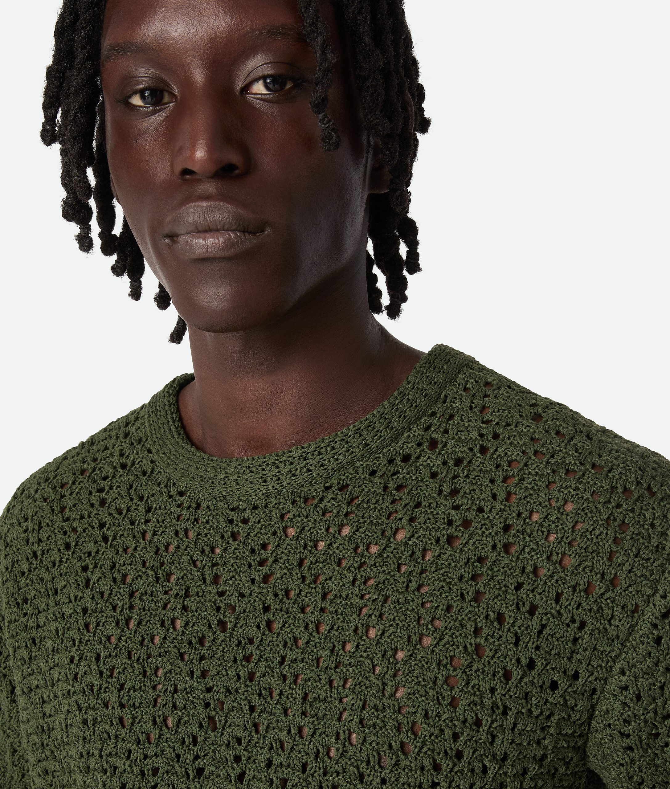 Cotton Crochet Knit T-Shirt - Image 4