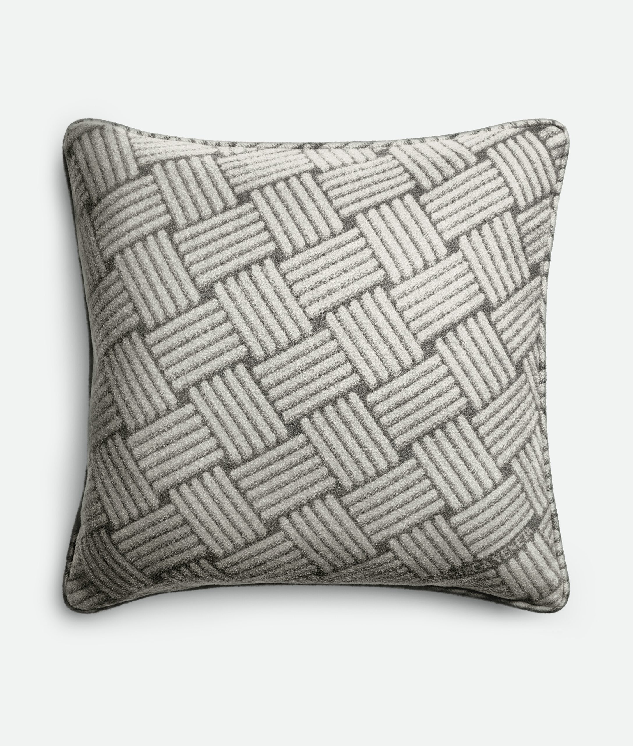 Cashmere Cushion With Intreccio Motif