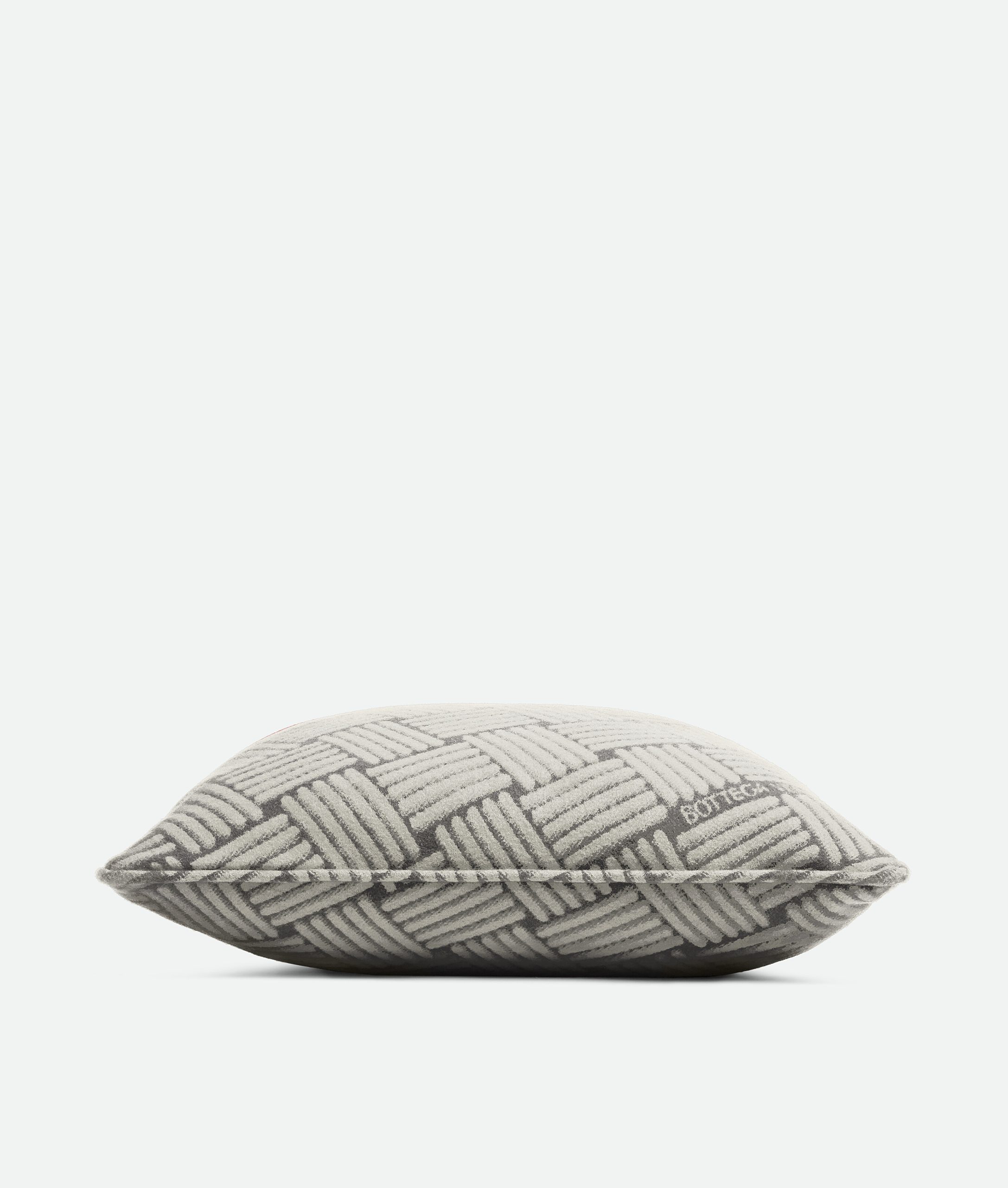 Cashmere Cushion With Intreccio Motif - Image 3