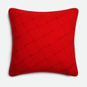 Cashmere Cushion With Intreccio Motif