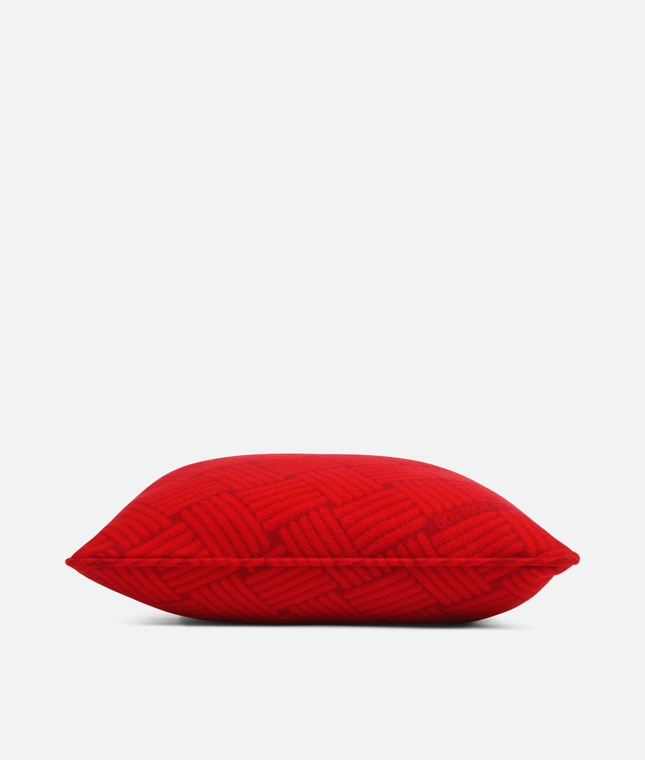 Cashmere Cushion With Intreccio Motif - Image 3