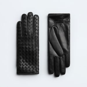 Intrecciato Leather Gloves