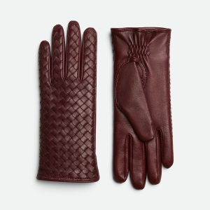 Intrecciato Leather Gloves