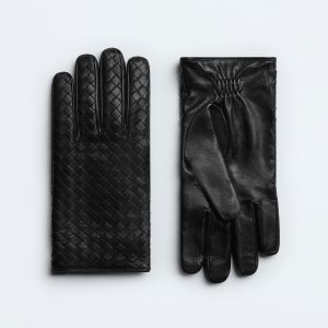 Intrecciato Leather Gloves