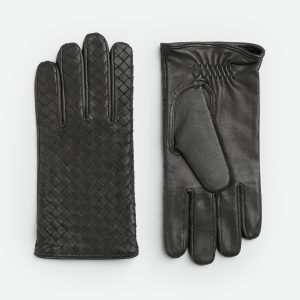Intrecciato Leather Gloves