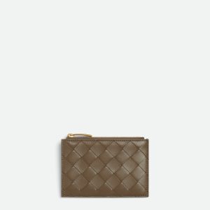 Intrecciato Zipped Card Case