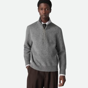 Compact Cashmere Zip Up Jumper