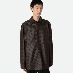 Intrecciato Leather Shirt