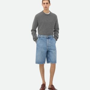 Vintage Indigo Cargo Denim Shorts