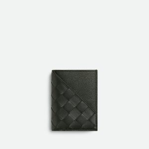 Intrecciato Diagonal Slim Flap Card Case