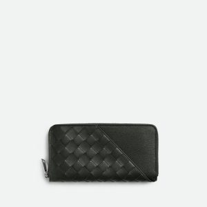 Intrecciato Diagonal Zip Around Wallet
