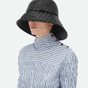 Intrecciato Leather Hat
