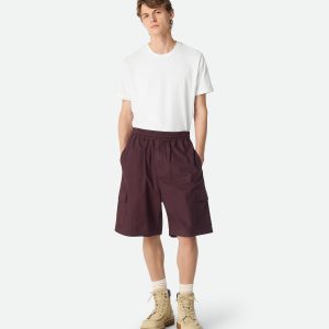 Resinated Cotton Cargo Shorts