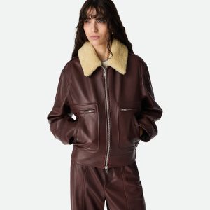 Padded Leather Blouson