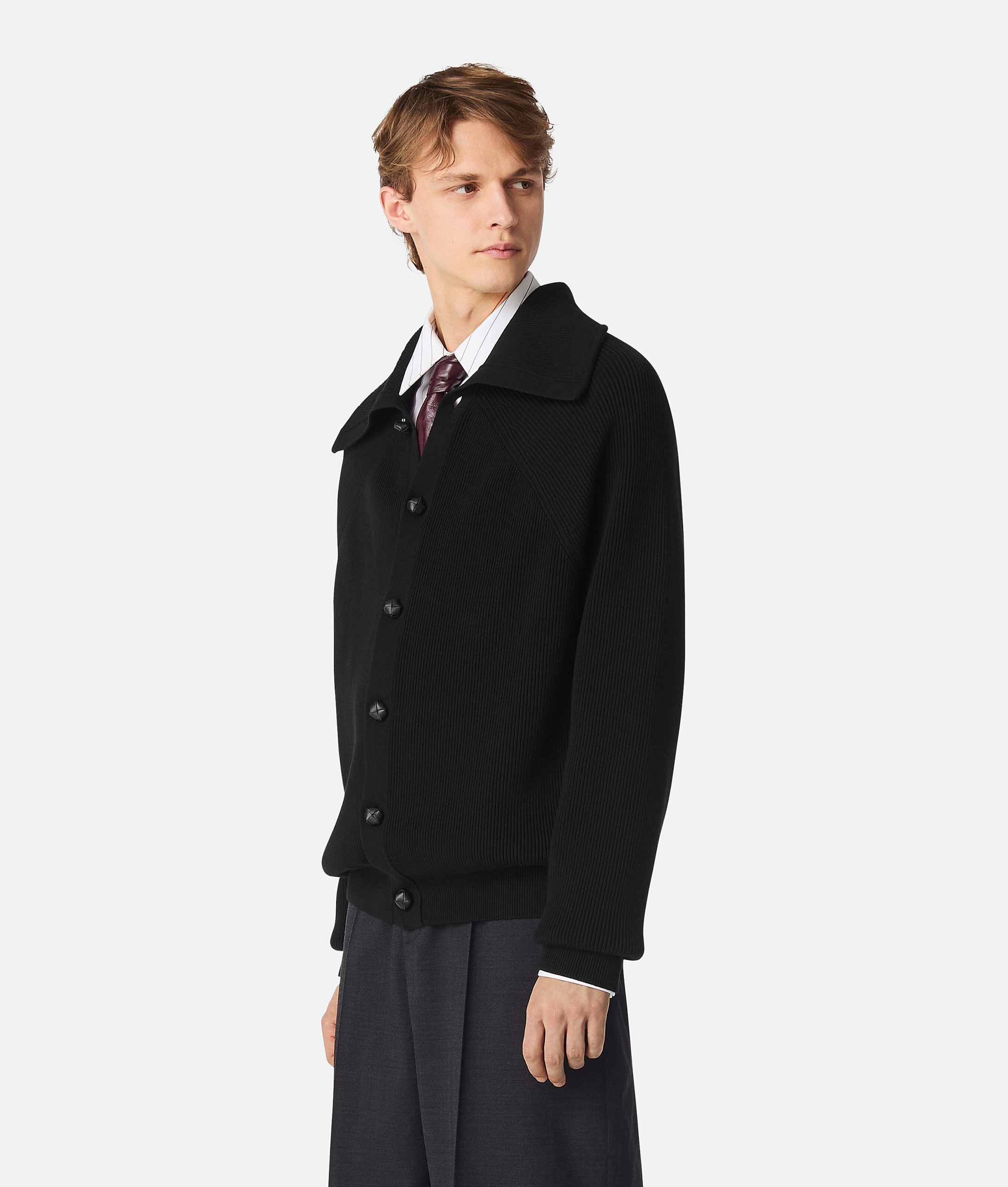 Cotton English Rib Cardigan - Image 2