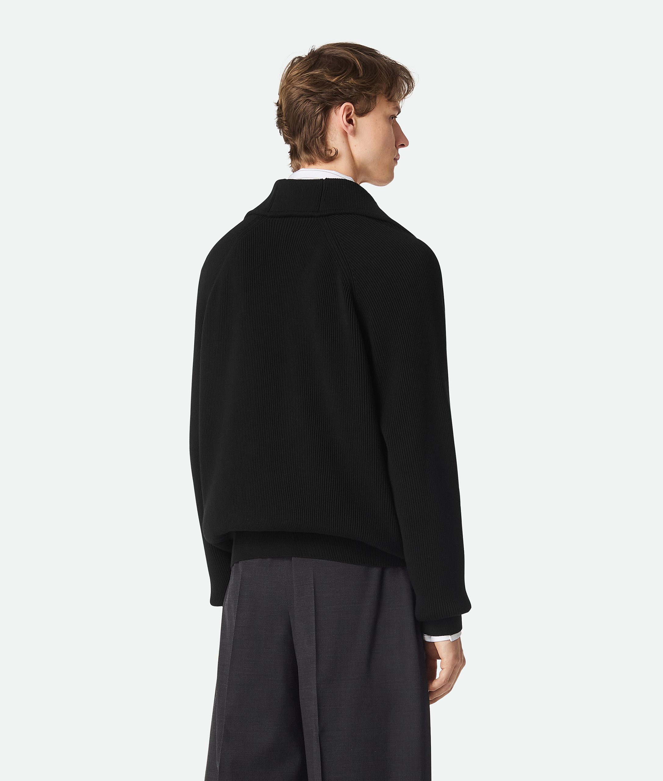 Cotton English Rib Cardigan - Image 3