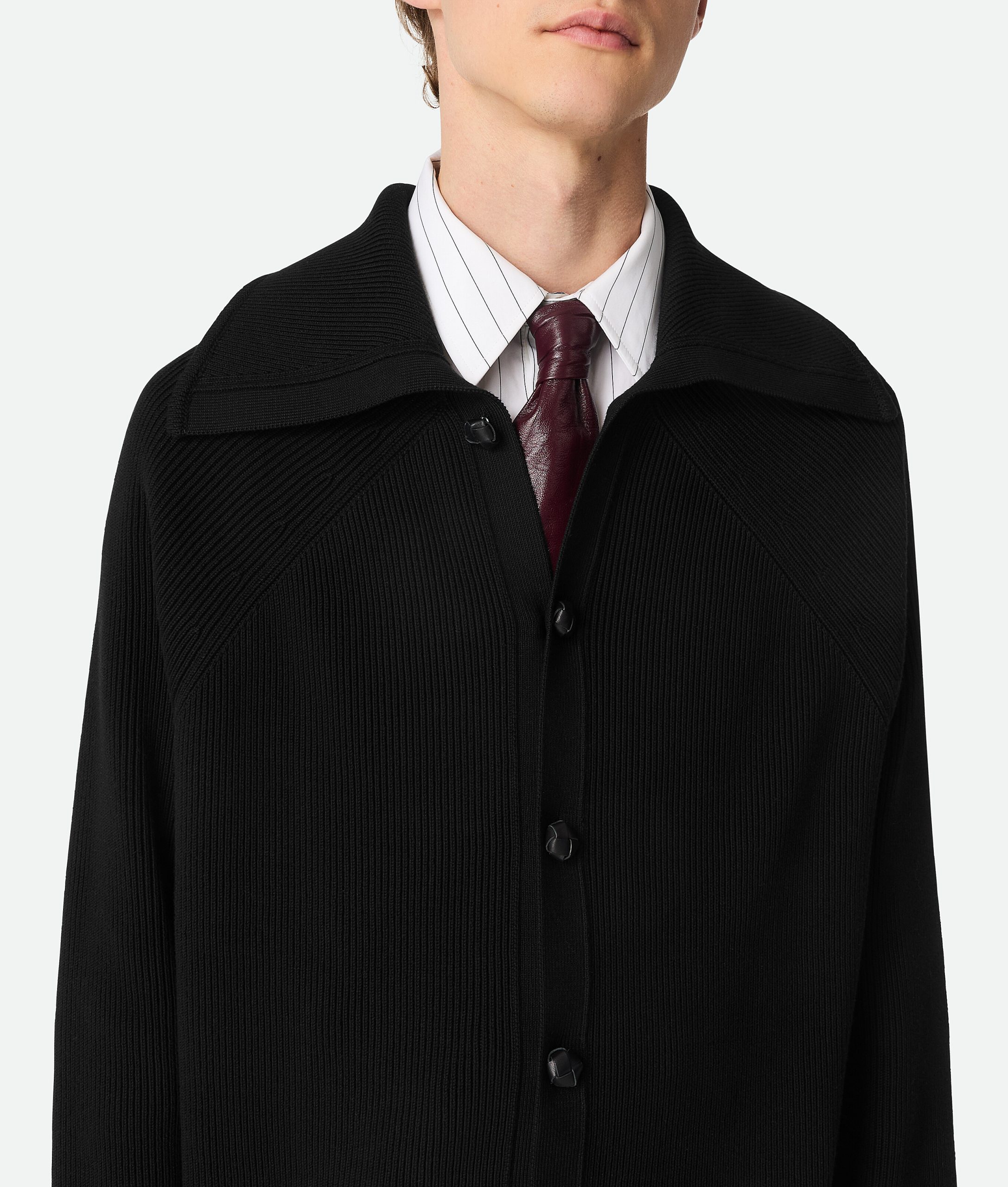 Cotton English Rib Cardigan - Image 4