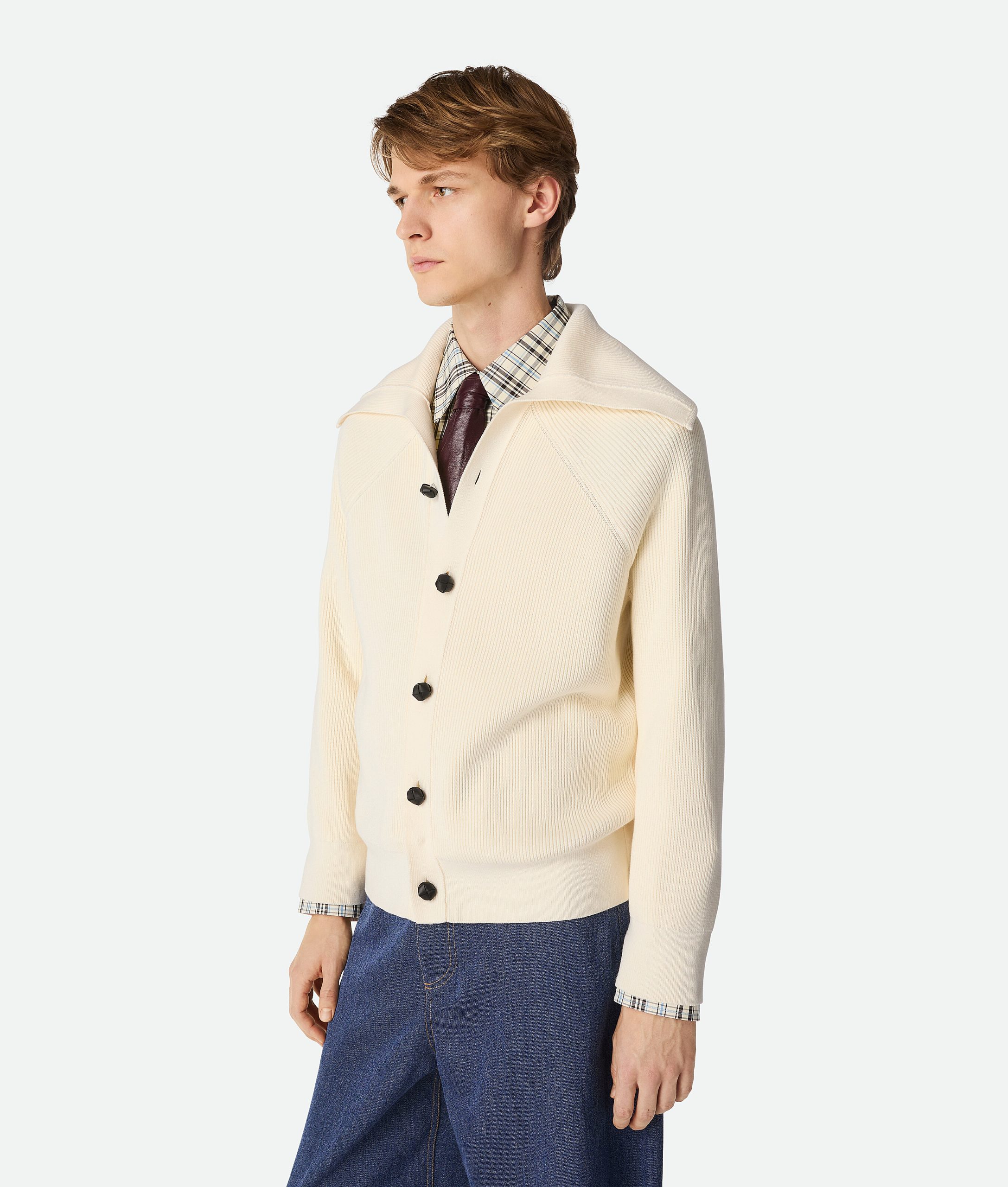 Cotton English Rib Cardigan - Image 2