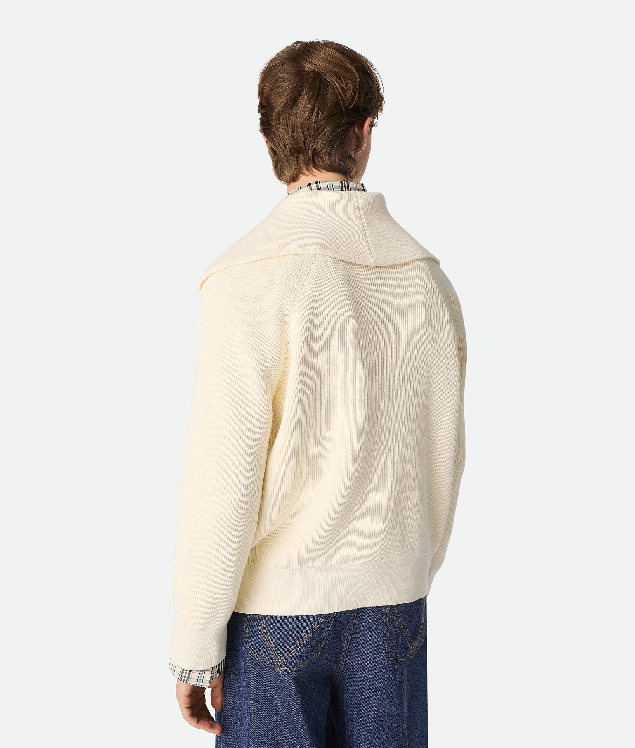 Cotton English Rib Cardigan - Image 3