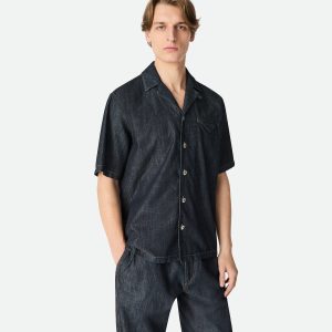 Rinsed Indigo Straight Denim Shirt