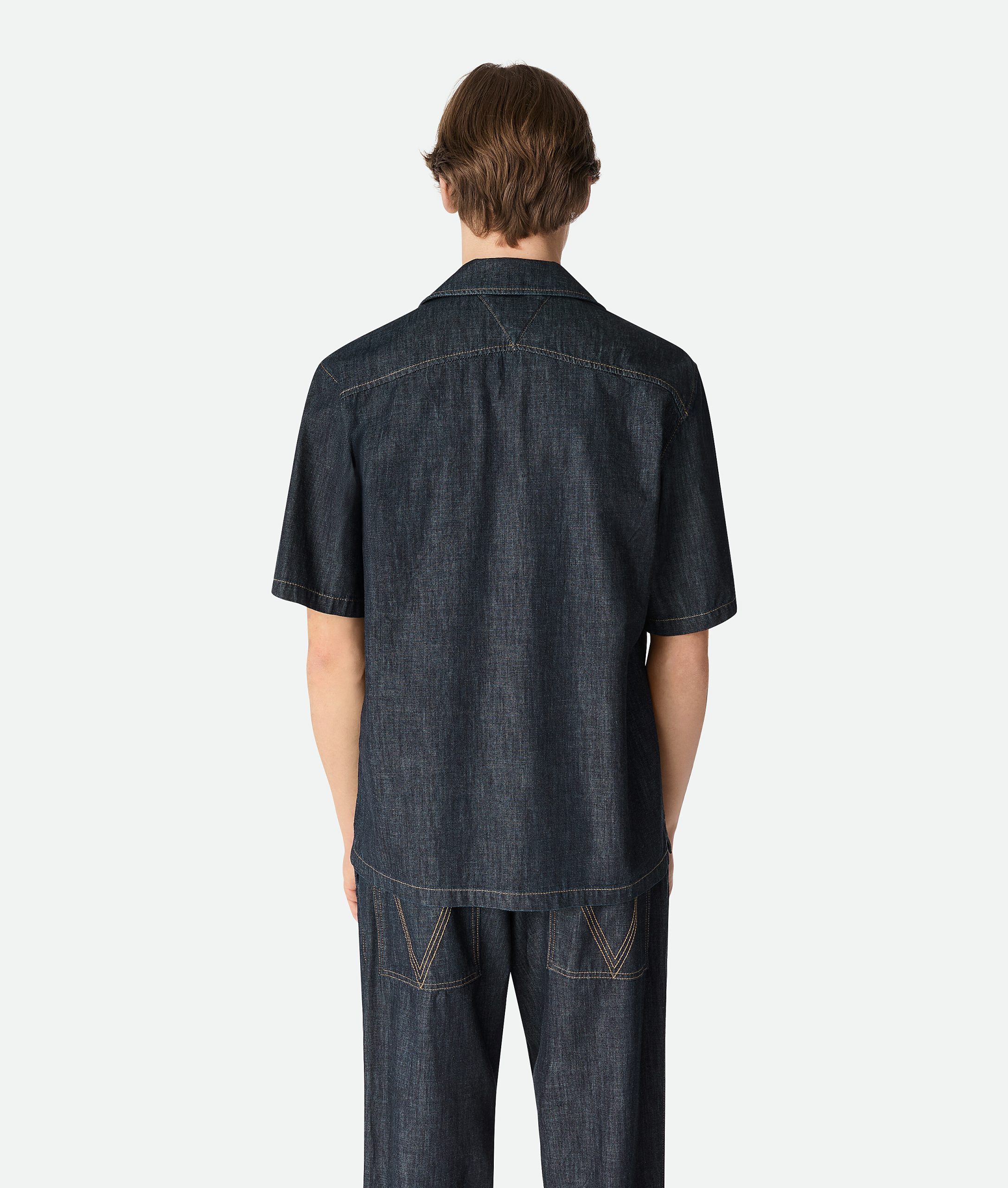 Rinsed Indigo Straight Denim Shirt - Image 3