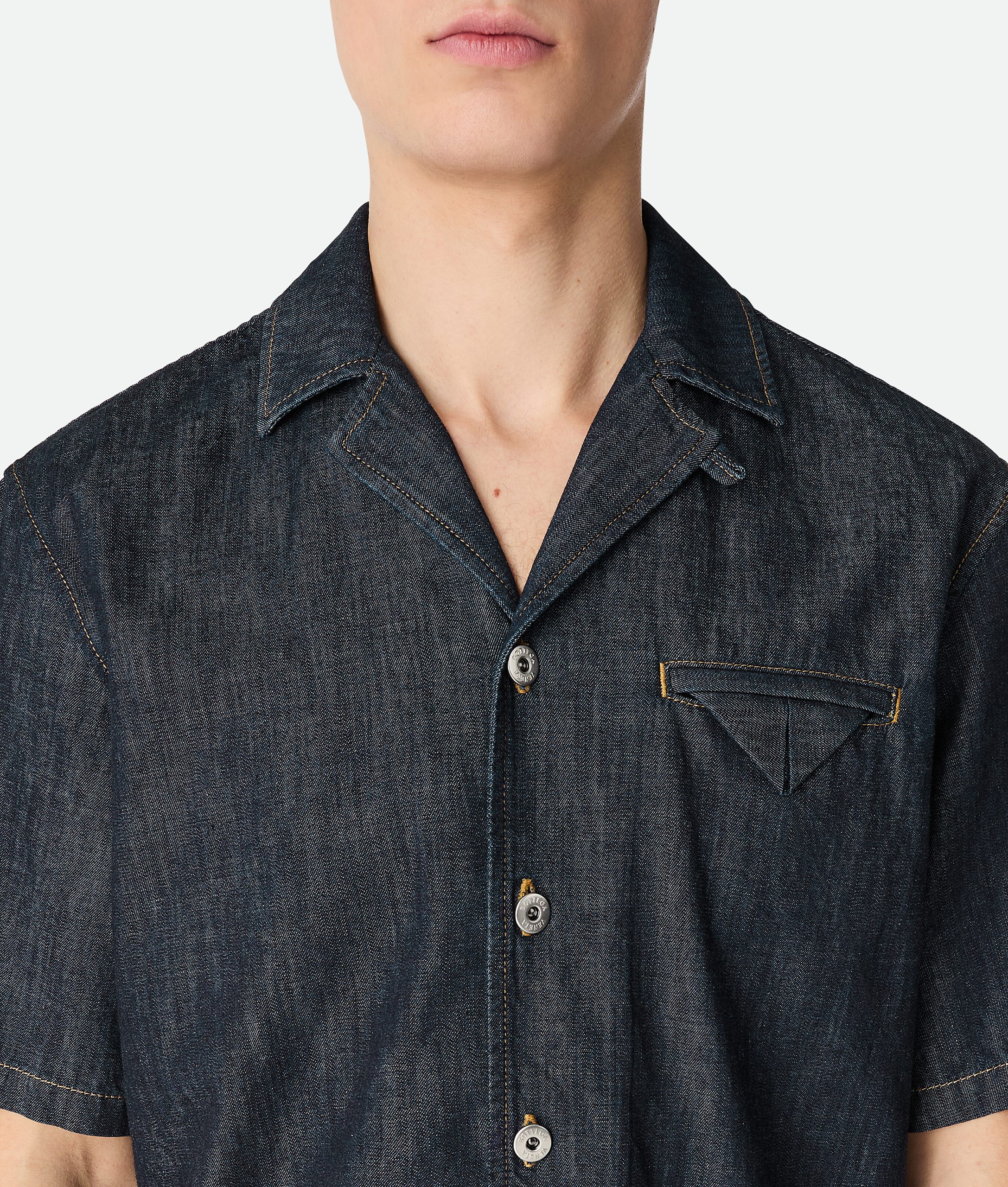 Rinsed Indigo Straight Denim Shirt - Image 4