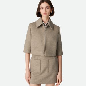 Wool And Cashmere Cropped Jacket