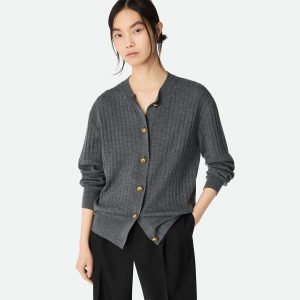 Wool Rib Cardigan
