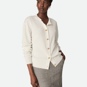 Wool Rib Cardigan