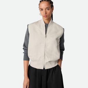Silk And Cotton Twill Gilet