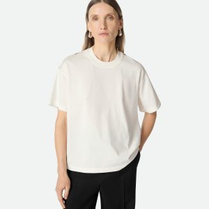 Cotton And Silk Printed T-Shirt