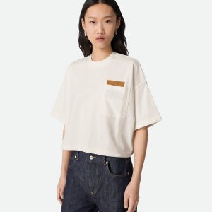 Cotton Jersey Cropped T-Shirt