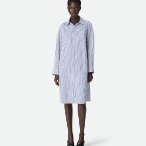 Pinstripe Cotton Poplin Dress